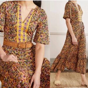 Boden Notch Neck Jersey Maxi Dress